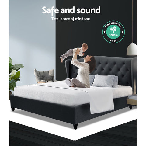 Artiss Bed Frame King Size Charcoal PIER Chez Guru