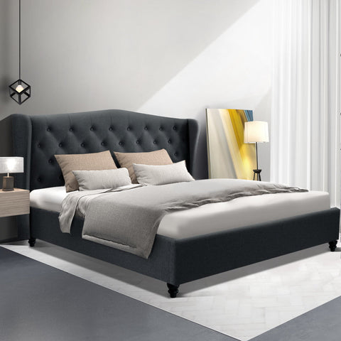 Artiss Bed Frame King Size Charcoal PIER Chez Guru