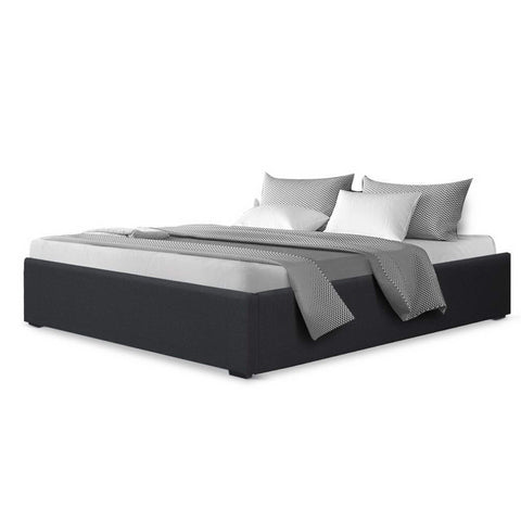 Artiss Bed Frame Double Size Gas Lift Base Charcoal TOKI Chez Guru