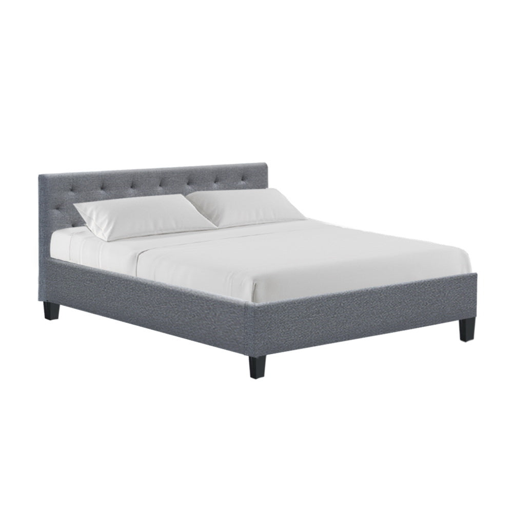 Artiss Bed Frame Queen Size Grey VANKE Chez Guru