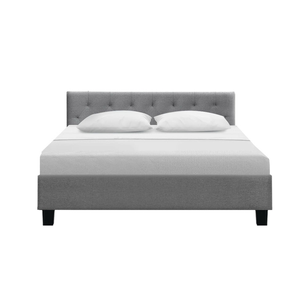 Artiss Bed Frame Queen Size Grey VANKE Chez Guru