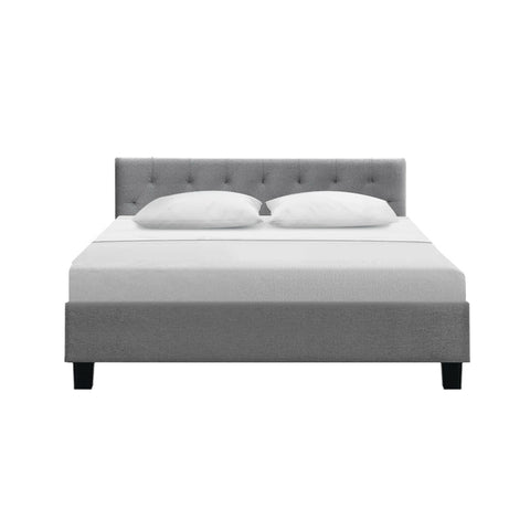 Artiss Bed Frame Queen Size Grey VANKE Chez Guru