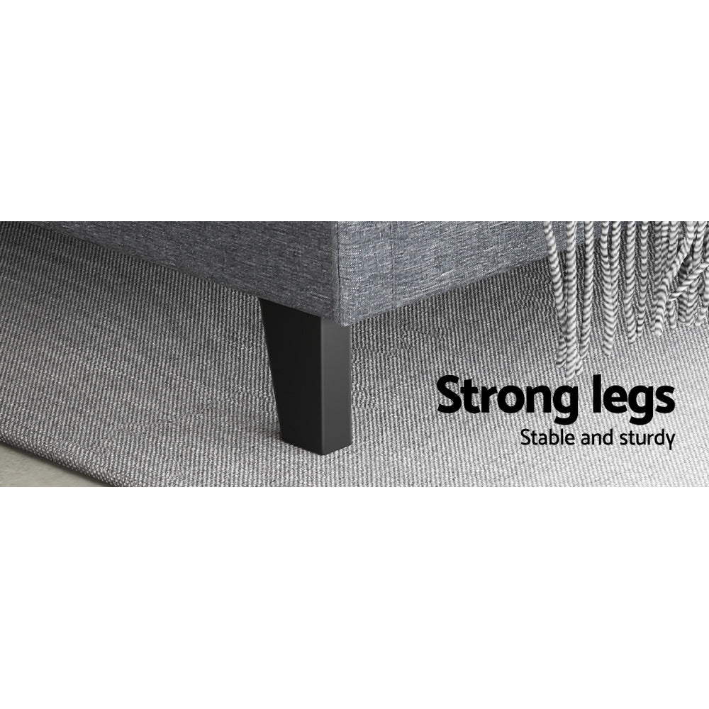 Artiss Bed Frame Queen Size Grey VANKE Chez Guru