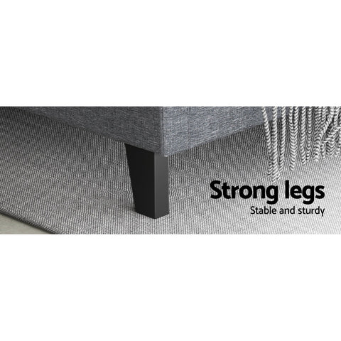 Artiss Bed Frame Queen Size Grey VANKE Chez Guru