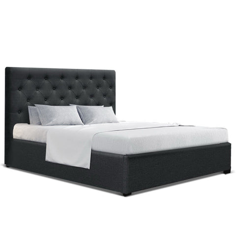 Artiss Bed Frame Double Size Gas Lift Charcoal VILA Chez Guru