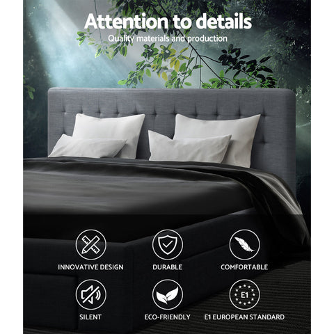 Artiss Bed Frame King Size with 4 Drawers Grey AVIO Chez Guru