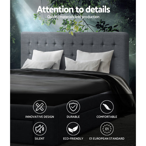 Artiss Bed Frame Queen Size with 4 Drawers Grey AVIO Chez Guru