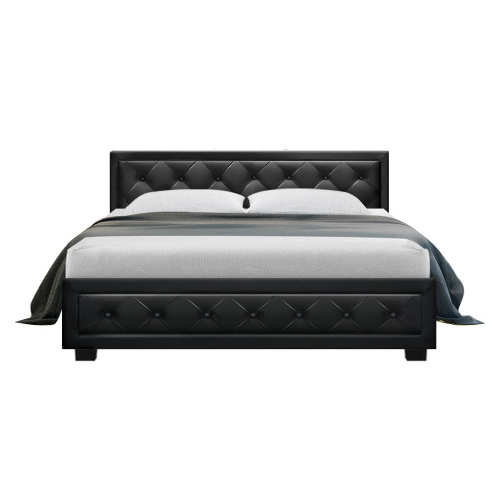 Artiss Bed Frame Queen Size Gas Lift Black TIYO Chez Guru