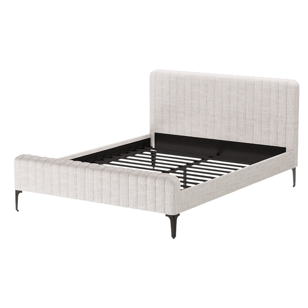 Artiss Bed Frame Queen Size Beige AMMY Chez Guru