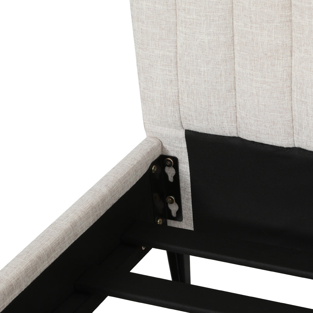 Artiss Bed Frame Queen Size Beige AMMY Chez Guru