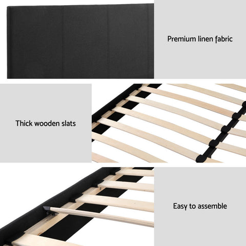 Artiss Bed Frame Double Size Charcoal NEO Chez Guru