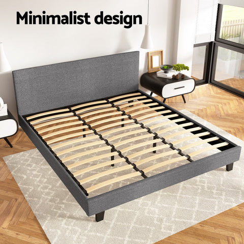 Artiss Bed Frame King Size Grey NEO Chez Guru