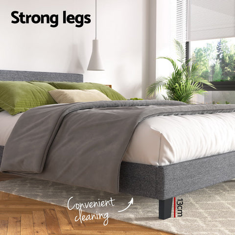 Artiss Bed Frame King Size Grey NEO Chez Guru