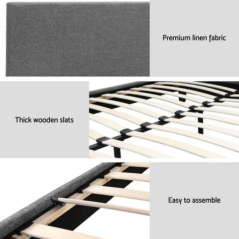 Artiss Bed Frame King Size Grey NEO Chez Guru