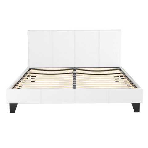 Artiss Bed Frame Queen Size White NEO Chez Guru
