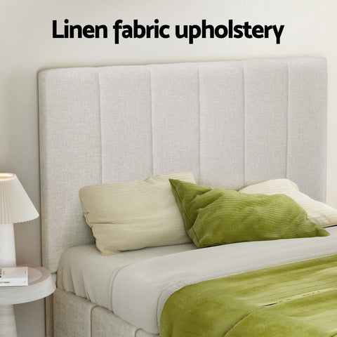 Artiss Bed Frame Queen Size Beige TETTE Chez Guru