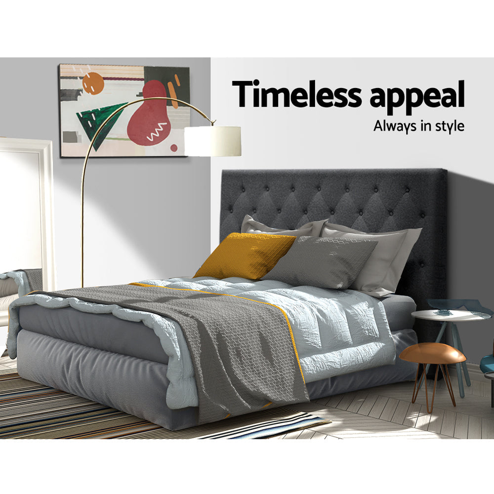 Artiss Bed Head Headboard Double Size Fabric - CAPPI Charcoal Chez Guru