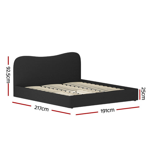 Artiss Bed Frame King Size Boucle DARA Chez Guru
