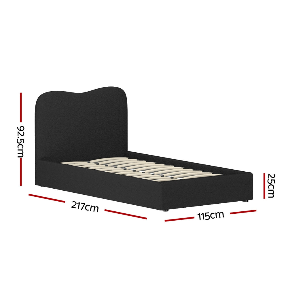 Artiss Bed Frame King Single Size Boucle DARA Chez Guru
