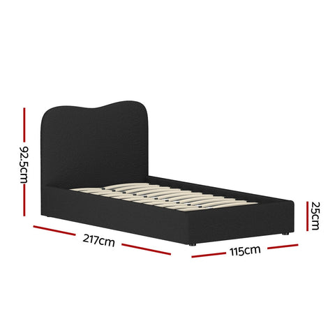 Artiss Bed Frame King Single Size Boucle DARA Chez Guru