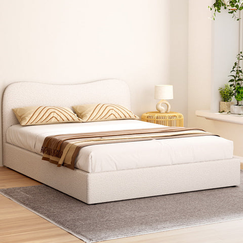 Artiss Bed Frame Queen Size Boucle DARA Chez Guru