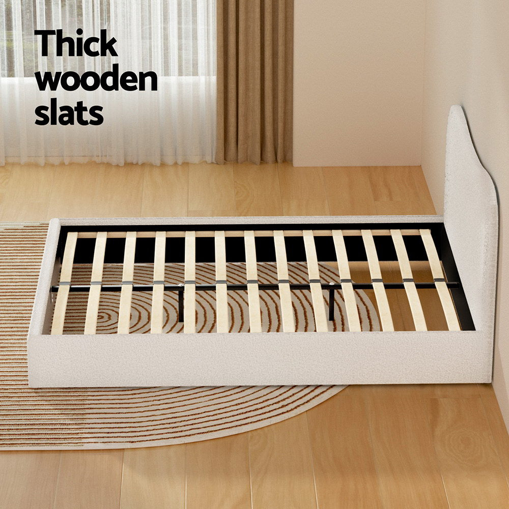 Artiss Bed Frame Queen Size Boucle DARA Chez Guru