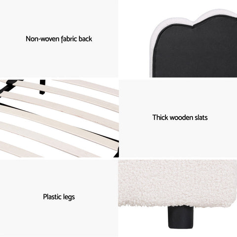 Artiss Bed Frame Double Size Boucle FION Chez Guru