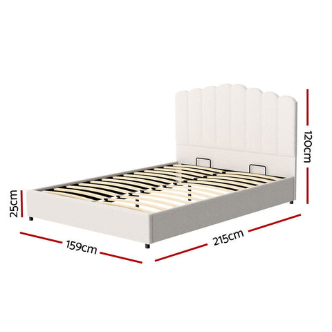 Artiss Bed Frame Queen Size Boucle FION Chez Guru