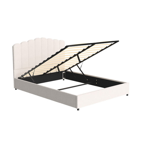 Artiss Bed Frame Queen Size Boucle FION Chez Guru