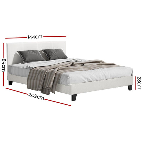 Artiss Bed Frame Double Size Boucle NEO Chez Guru