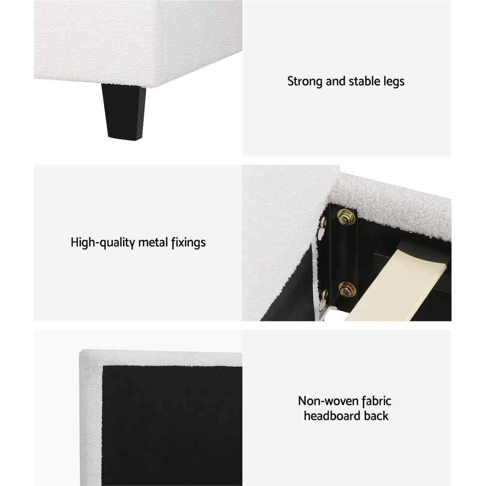 Artiss Bed Frame Double Size Boucle NEO Chez Guru