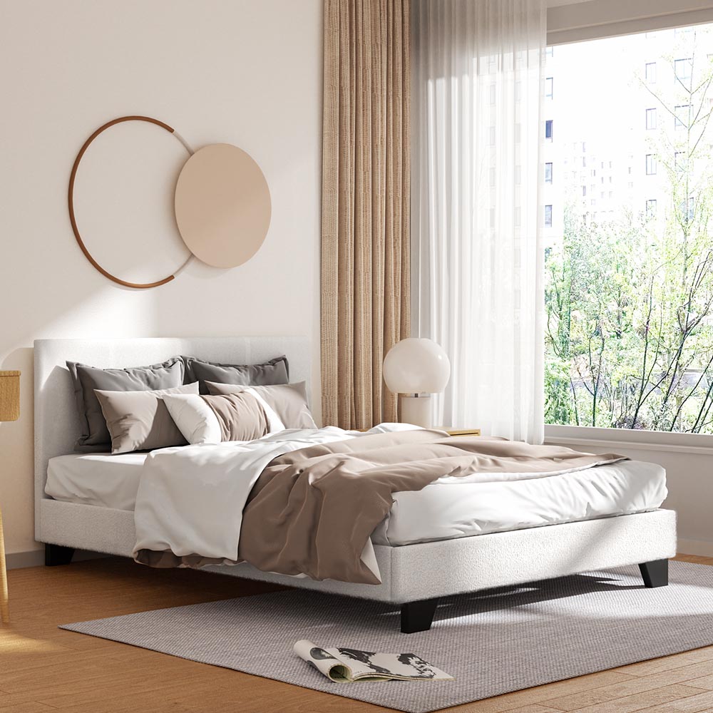 Artiss Bed Frame Double Size Boucle NEO Chez Guru