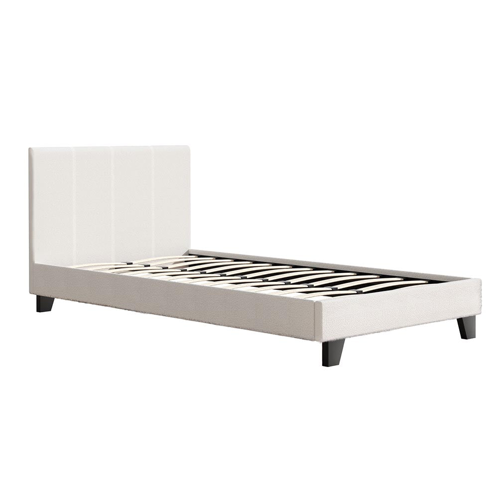 Artiss Bed Frame King Single Size Boucle NEO Chez Guru