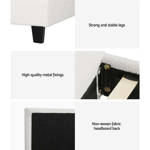 Artiss Bed Frame King Single Size Boucle NEO Chez Guru
