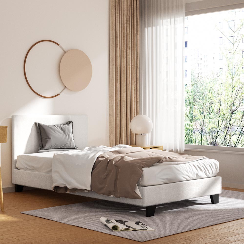 Artiss Bed Frame King Single Size Boucle NEO Chez Guru