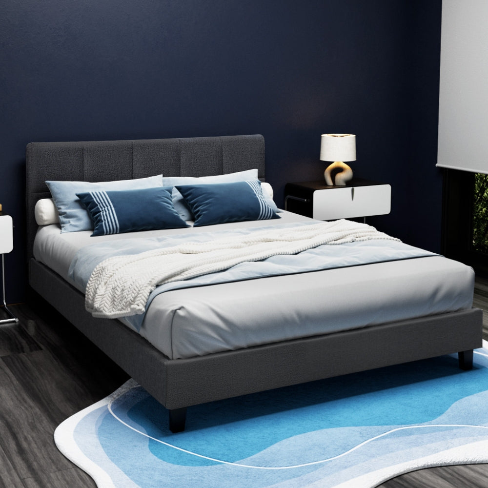 Artiss Bed Frame Double Size Charcoal TINO Chez Guru