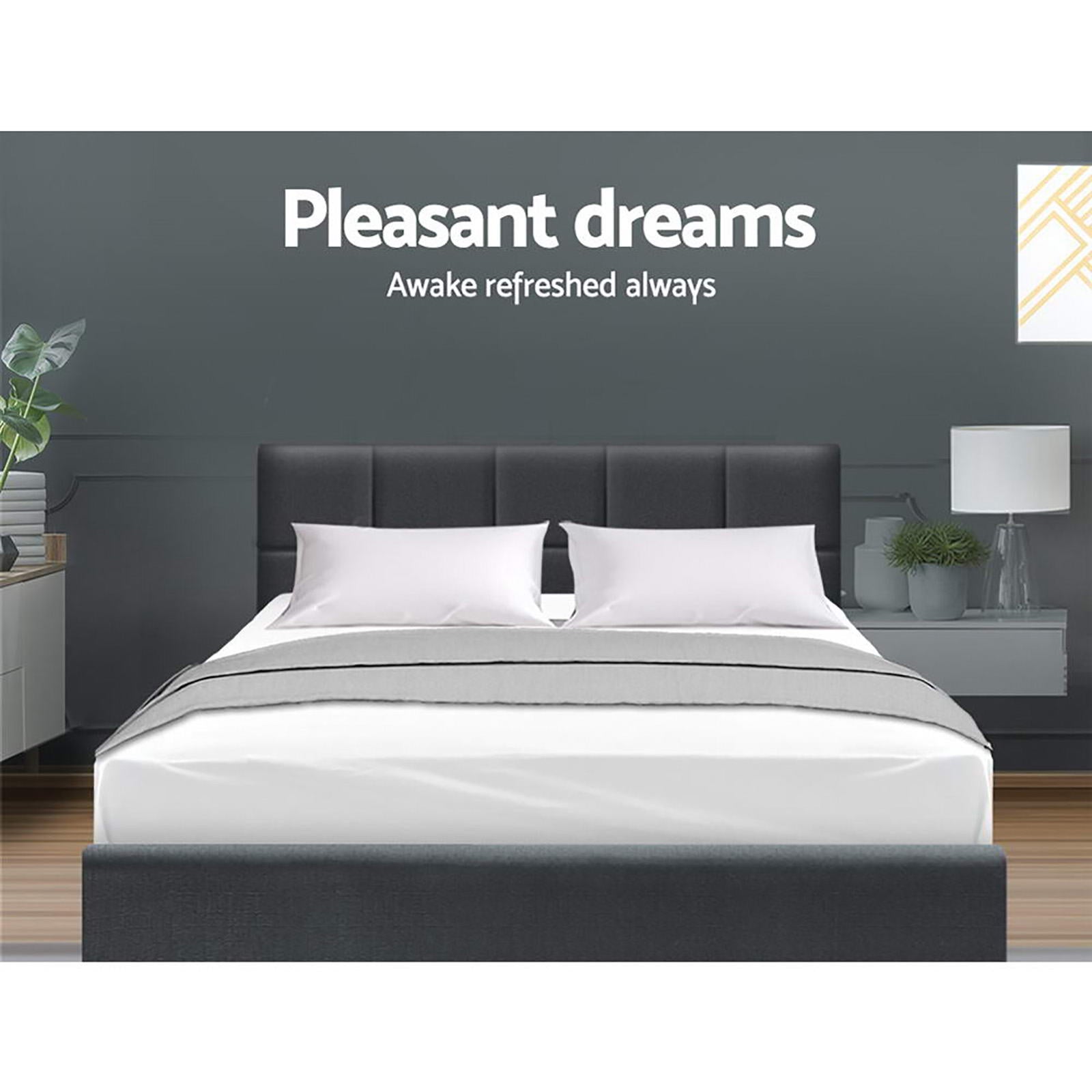 Artiss Bed Frame Double Size Charcoal TINO Chez Guru
