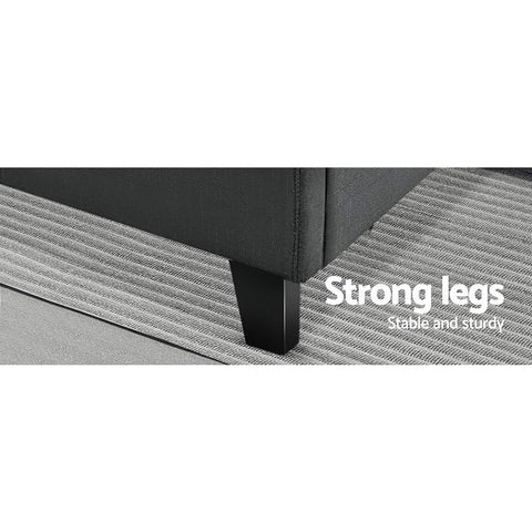 Artiss Bed Frame Double Size Charcoal TINO Chez Guru