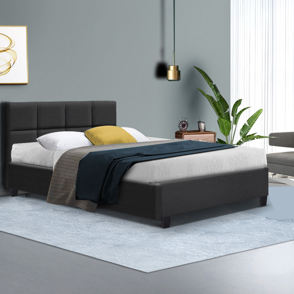 Artiss Bed Frame Double Size Charcoal TINO Chez Guru
