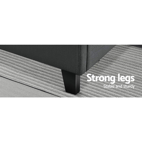 Artiss Bed Frame Queen Size Charcoal TINO Chez Guru