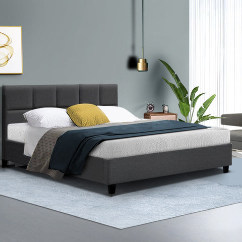 Artiss Bed Frame Queen Size Charcoal TINO Chez Guru