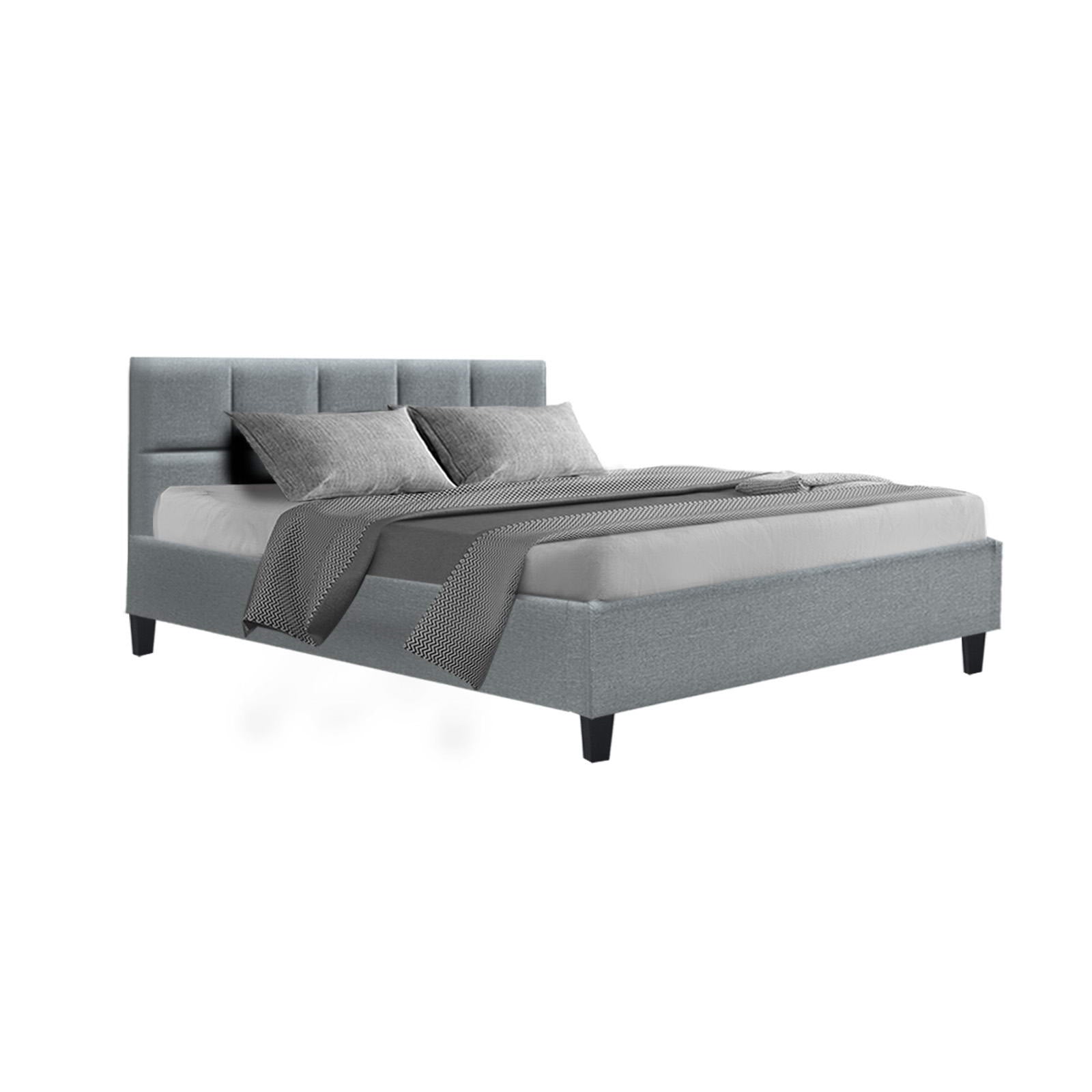 Artiss Bed Frame Queen Size Grey TINO Chez Guru