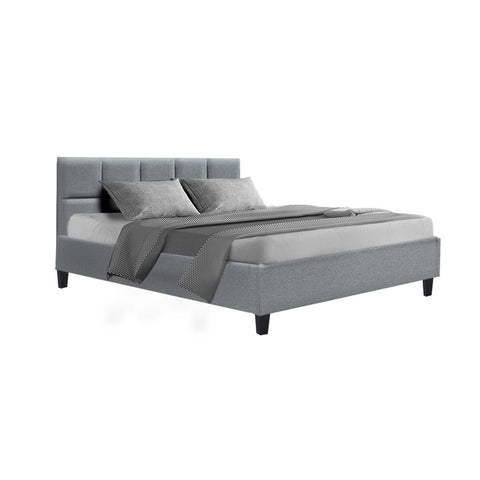 Artiss Bed Frame Queen Size Grey TINO Chez Guru