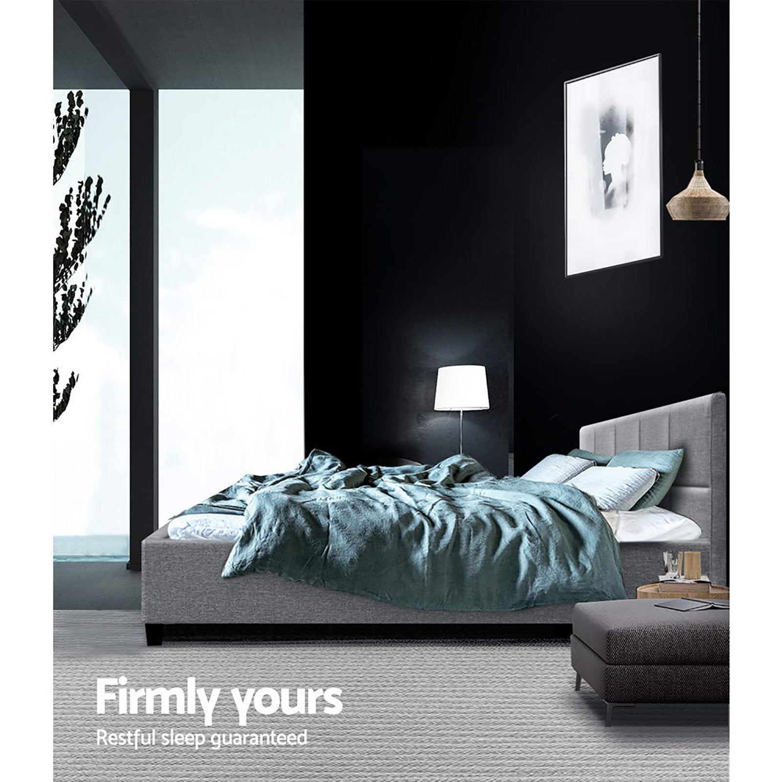 Artiss Bed Frame Queen Size Grey TINO Chez Guru