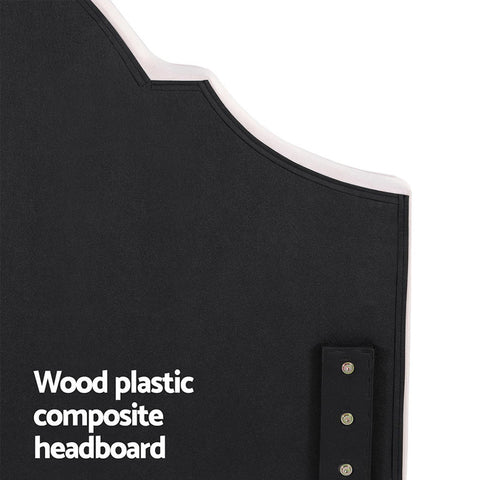 Artiss Queen Bed Frame with Storage Scalloped Velvet Headboard Wooden Platform Base