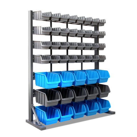 Giantz 47 Storage Bin Rack Free Stand Steel Stand Chez Guru