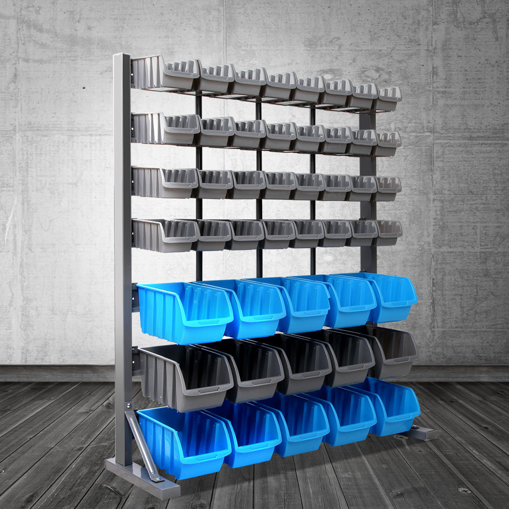 Giantz 47 Storage Bin Rack Free Stand Steel Stand Chez Guru