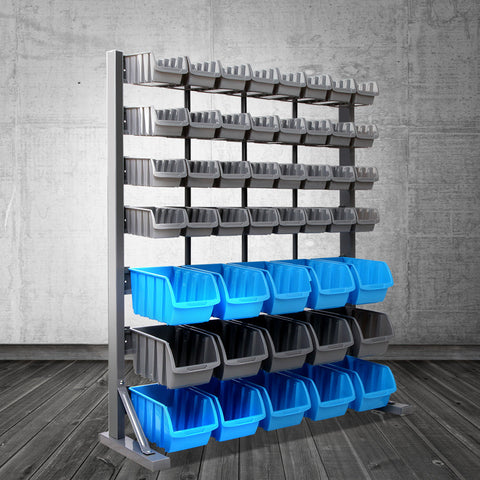 Giantz 47 Storage Bin Rack Free Stand Steel Stand Chez Guru