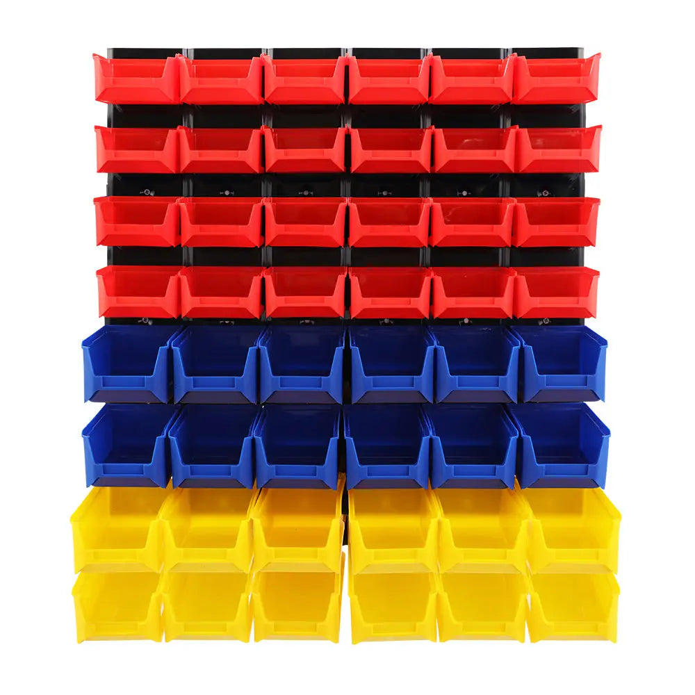 Giantz 48 Storage Bin Rack Wall Mounted Peg Board Chez Guru