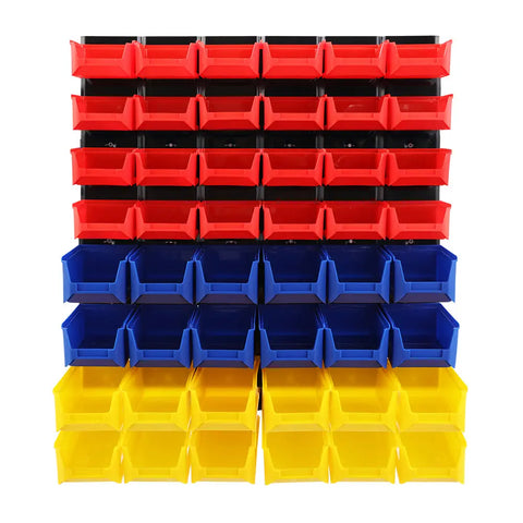 Giantz 48 Storage Bin Rack Wall Mounted Peg Board Chez Guru